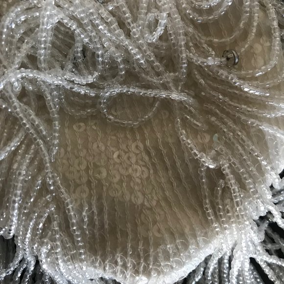 Badgley Mischka Silk Sequin Wrist Bag - Picture 8 of 8